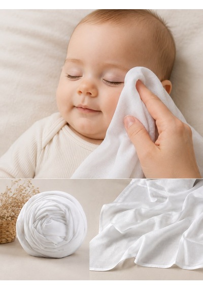 Favora Tülbent Kumaş 1 Metre Mermer Şahin Beyaz
