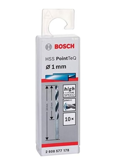 Professional 10 Adet Hss Spiral Matkap Ucu Pointteq Metal İçin, 1 X 12 X 34 Mm, Matkap Aksesuarı