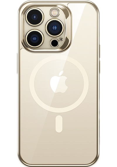 Benks Apple Uyumlu iPhone 14 Pro Max Magsafe Özellikli Cam Yüzey Ekran Koruyuculu Electroplated Kapak BENKS-TA84710