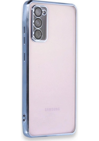Tedar Samsung Galaxy Uyumlu S20 Fe Kılıf Razer Lensli Silikon - Açık Mavi Najmaddin standart