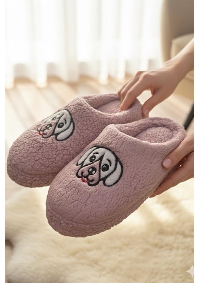 Ft 102 Köpek Nakışlı Kadın Ev Terliği Peluş Terlik Çeyiz Ve Bohça Terliği Ses Yapmaz Kalın Taban Pudra Ft 102 Köpek Nakışlı Kadın Ev Terliği Peluş Terlik Çeyiz Ve Bohça Terliği Ses Yapmaz Kalın Taban Pudra