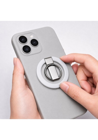 Zore Paris M1 Magnetik Ring Stand Telefon Tutucu Beyaz