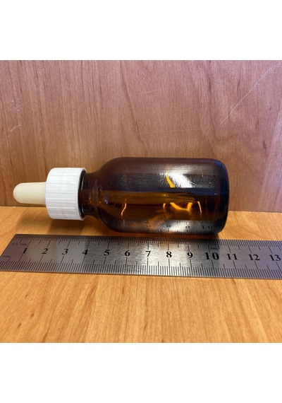 Plastik Damlalıklı Amber Cam Şişe Kahverengi 50 ML