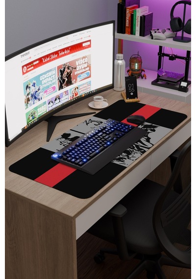 Cowboy Bebop Anime V3 - 90x40 Xxl Gaming Kauçuk Kaymaz Taban Mouse Pad Fare Altlığı