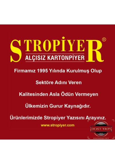 Stropiyer Tavan Kaplama Yonca Modeli = 20 Adet = 5M2