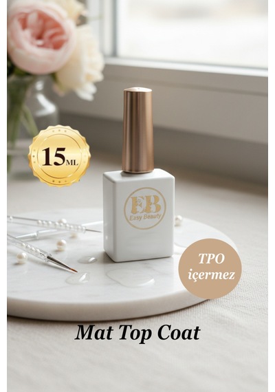 Mat Top Coat 15ml - Kalıcı Oje Ve Protez Tırnak Mat Top Kat - Tpo İçermez Mat Top Coat Mat Top Coat 15ml - Kalıcı Oje Ve Protez Tırnak Mat Top Kat - Tpo İçermez Mat Top Coat
