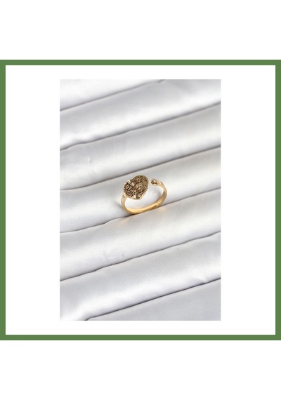 Bezos 316l Çelik Gold Renk Kalp Model Kadın Yüzük Hb006