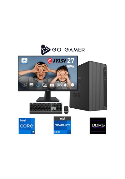 Go Gamer E479DF i7-14700 32 GB 2 TB SSD 27" Free Dos Oem Paket Masaüstü Oyuncu Bilgisayarı