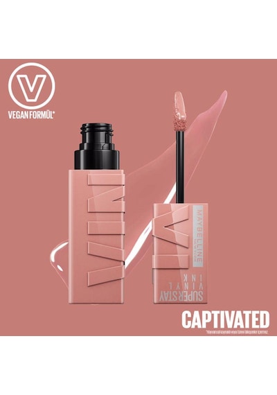Maybelline New York Super Stay Vinyl Ink Likit Ruj 95 Captivated