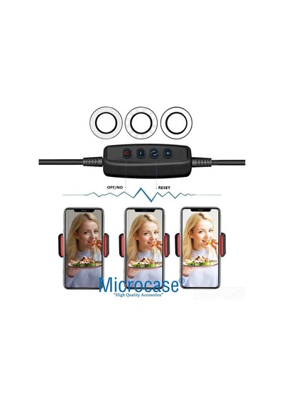 3 Işık Modlu Masaüstü Ring Light Telefon Tutuculu Işık Usb Girişli Vlog Ve Yayın Işığı - Al5208