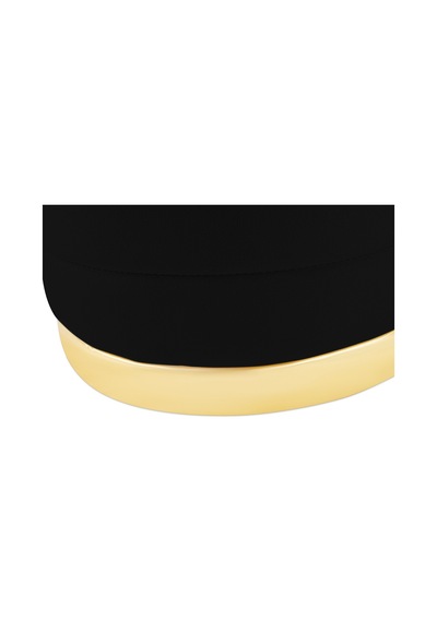Lungo Roller Gold Kaplama Luxery Puf-siyah Babyface Kumaş Pofuduk Oturma Pufu&makyaj Pufu&bench