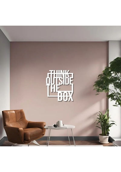 Metal Dekor Think Outside Metal Duvar Tablosu İmza
