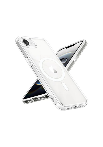 Apple Uyumlu iPhone 16e Uyumlu Kılıf Magneticsafe Şeffaf Silikon - Şeffaf