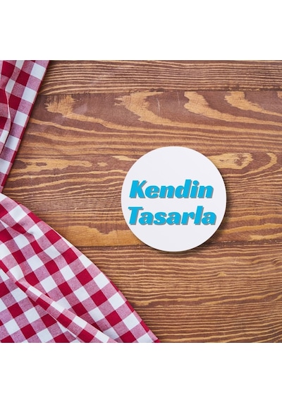 Kişiye Özel Tasarım Bardak Altlığı - Kendin Tasarla Fotoğraflı, Logolu Ve İsimli Yuvarlak İçecek Altlığı Ahşap