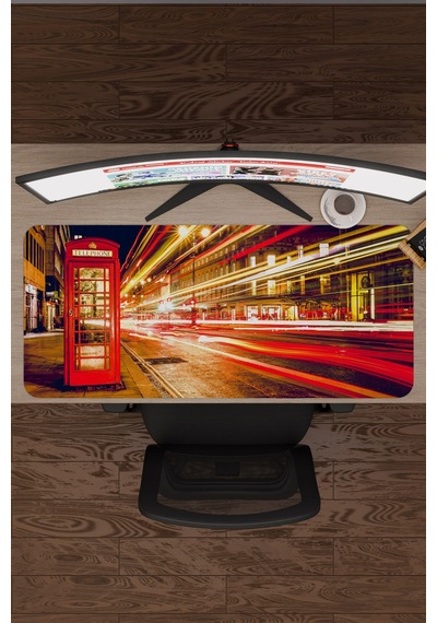 London Londra İngiltere 2 V3 90x40 Xxl Gaming Kauçuk Kaymaz Taban Mouse Pad Fare Altlığı