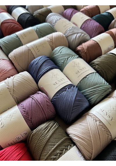 1.5 Mm - 100 Gr Polyester Makrome Ipi Hardal 150 M Polyester Makrome Ip Supla Ip Ve Çanta Ipliği