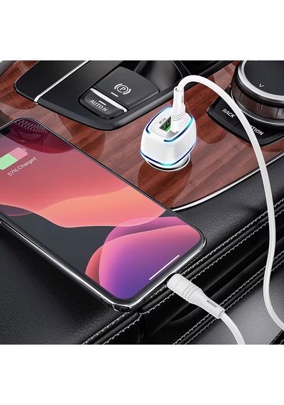 Wiks 48w Süper Hızlı Araç Şarj Cihazı - Pd 30w & Qc 18w Çift Girişli Usb Adaptör