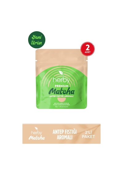 Herby Premium Matcha Antep Fıstığı Aromalı 2'li