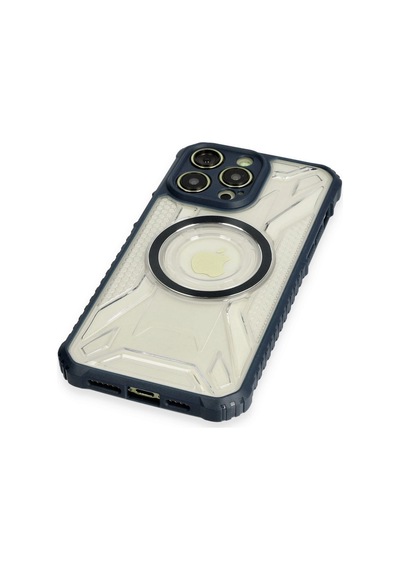 Apple  Uyumlu  iPhone 12 Pro Max Kılıf Prag Magneticsafe Kapak Lacivert