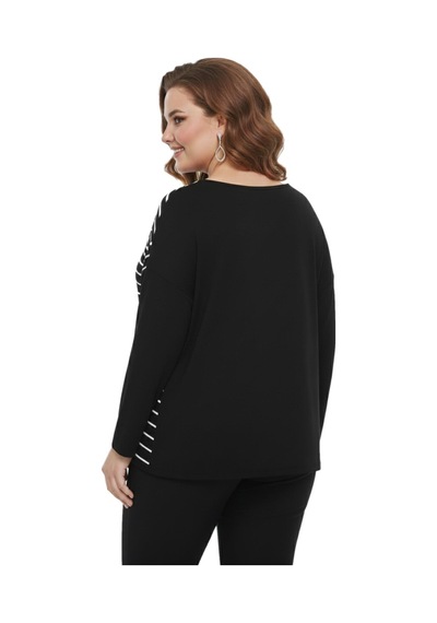 Wearon Kadın Siyah Sıfır Yaka Taşlı Bluz Bgl-st05157 Siyah