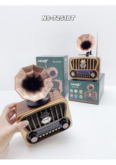 Şarjlı Mp3/bluetooth/usb/ Nostaljik Kablosuz Fm Radyo Speaker Ns-7251