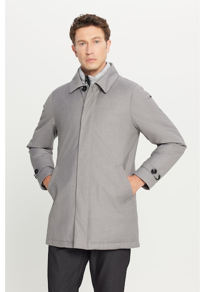 AC&Co / Altınyıldız Classics Erkek Grı Standart Fit Normal Kesim Gömlek Yaka Yan Cepli Kaban Gri AC&Co / Altınyıldız Classics Erkek Grı Standart Fit Normal Kesim Gömlek Yaka Yan Cepli Kaban Gri