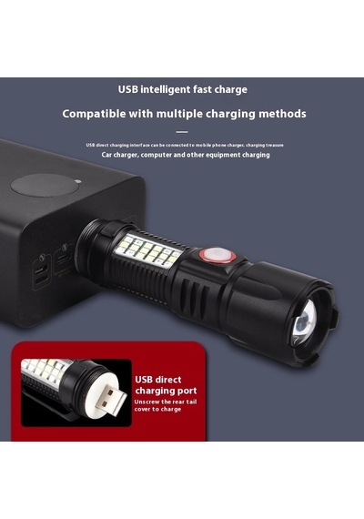 Wison Ws-2828 1000 Lümen Mıknatıslı Usb Şarjlı El Feneri Çok Renkli