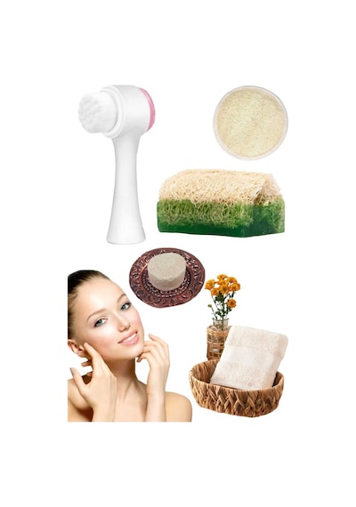 5'li Set Ölü Deri Akne Leke Sivilce Arındırıcı Gerdirme Beyazlatıcı Peeling Doğal Cilt Yüz Bakım