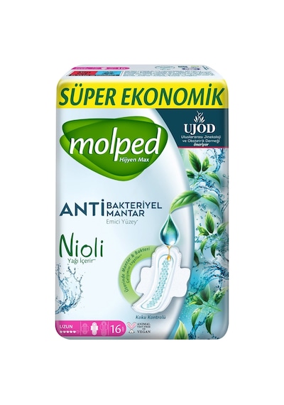 Molped Hijyen Max Normal Hijyenik Ped Süper Ekonomik Uzun 16 2'li Ekonomik Paket - 2 Adet Tarı