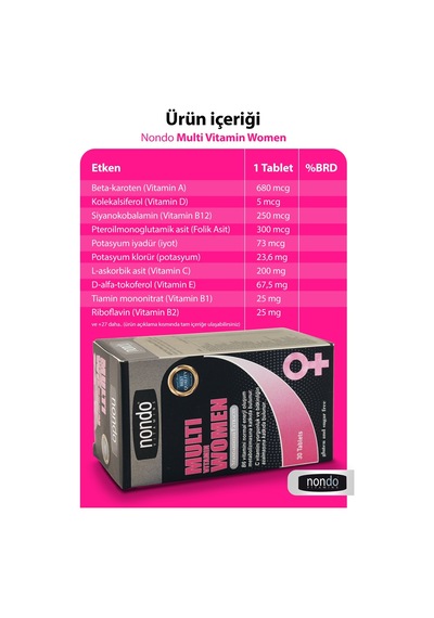 Nondo Multi  Vitamin Women 30 Tablet