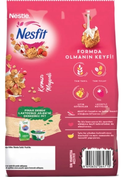 Nesfit Kırmızı Meyveli Gevrek 12 x 400 G