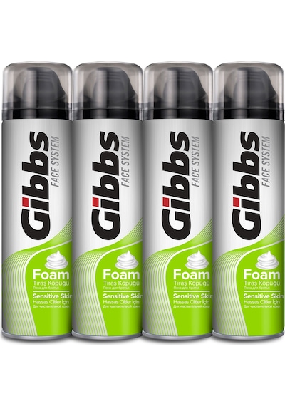 Gibbs Sensitive Tıraş Köpüğü 4 x 200 ML