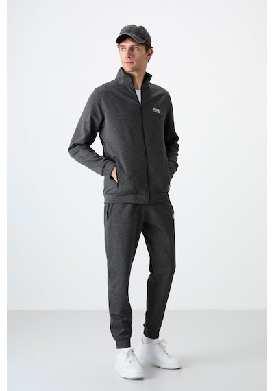 Tommy Life Hugo Antrasit Melanj Jogger Erkek Eşofman Takım - 85198 Antrasit - Melanj Antrasit  Melanj