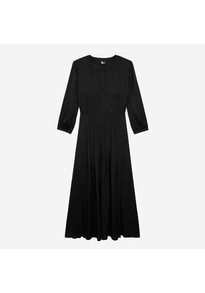 The Kooples Kadın V Yaka Truvakar Kol Siyah Elbise