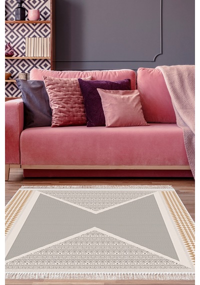 Eko Trend Djt Halı Yıkanabilir Kaymaz Taban P1526 Modern krem