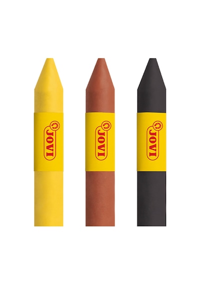 Jovı 175an Yüz Boyası Stik Kalem 5,6gr Sarı-kahverengi-siyah - 3'lü Renksiz