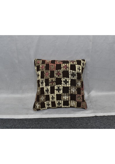 Zehra Abla Halı Yeni El Dokuma Dekoratif Kilim Kırlent Yastık Kılıfı 6468 Çok Renkli