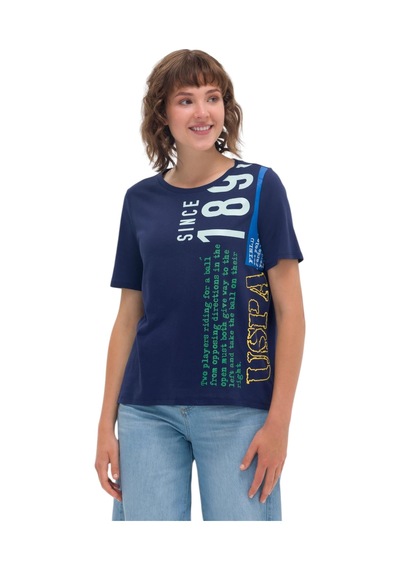 U.S. Polo Assn. Kadın Bisiklet Yaka Tişört 1570826 Lacivert