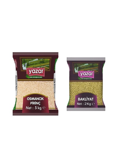 Yazar Osmancık Pirinç 5 KG + Yeşil Mercimek 2 KG