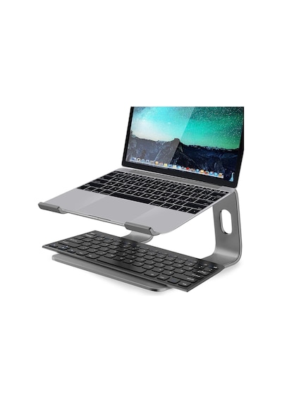 Idock M5 Alüminyum Ergonomik Apple Uyumlu MacBook Bilgisayar Standı Space Gray