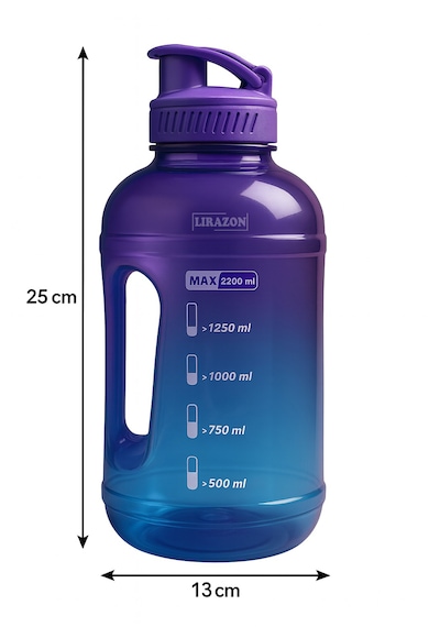 2200 Ml Su Şişesi Motivasyon Matara  Matarası Bpa Free