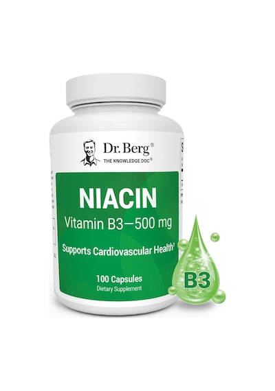 Dr. Berg Highly-potent Niacin Flush Tolerance 500 Mg Vitamin B3 For Heart Brain & Energy Support 1 Dr. Berg Highly-potent Niacin Flush Tolerance 500 Mg Vitamin B3 For Heart Brain & Energy Support 1