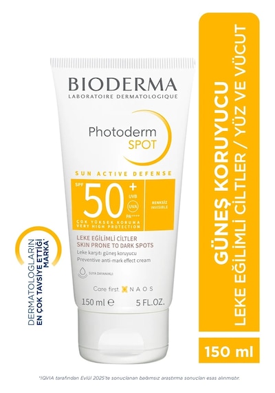 Bioderma Photoderm Spot Spf50+ Yüksek Korumalı Yüz Ve Vücut Güneş Kremi 150 Ml
