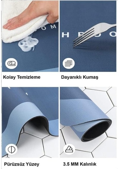 River World Banyo Paspası Süper Emici Çok Renkli