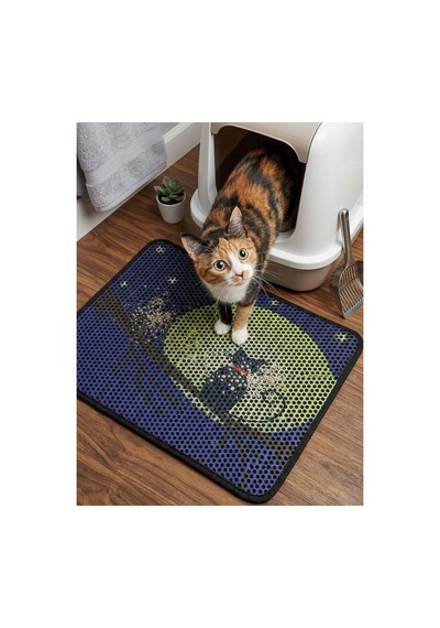 Kedi Desenli Tuvalet Önü Paspası 60x45 Çok Renkli - 580275629 Çok Renkli - 580275629