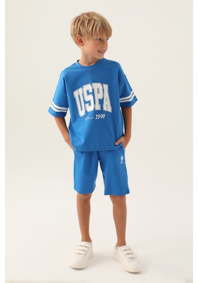 U.S. Polo Assn. Lisanslı Sim Cobalt Erkek Çocuk Bermuda Takım 5274-43098 Cobalt