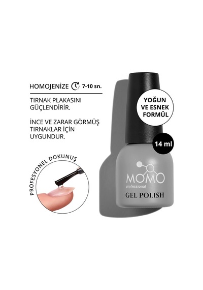 Momo Professional Kalıcı Oje İçin Rubber Base Coat 14 ML