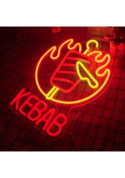 Kebab Neon Led Tabela Dekoratif Aydınlatma