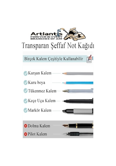 Yapışkanlı Şeffaf Not Kağıdı 50 Yaprak 1 Paket Kare Transparan Postit 75x75mm Yarı Saydam İşaretleyici Aydınger Not