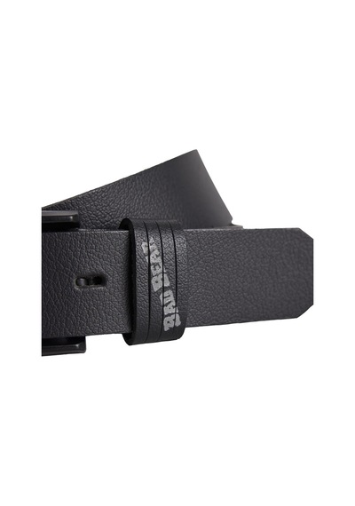 Bad Bear Sliced Belt Siyah Deri Erkek Kemer - 110 Cm Siyah